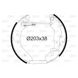 Stabdžių trinkelių komplektas VALEO 554866