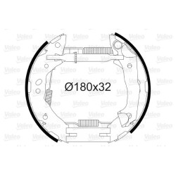 Stabdžių trinkelių komplektas VALEO 554875