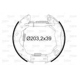 Stabdžių trinkelių komplektas VALEO 554876