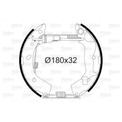 Stabdžių trinkelių komplektas VALEO 554884