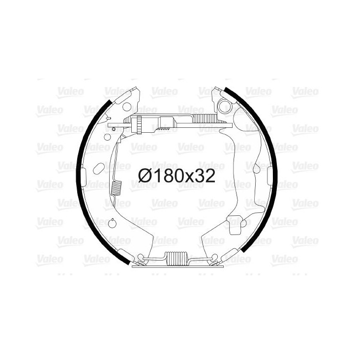 Stabdžių trinkelių komplektas VALEO 554884