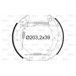 Stabdžių trinkelių komplektas VALEO 554885