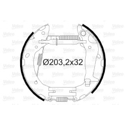 Stabdžių trinkelių komplektas VALEO 554886