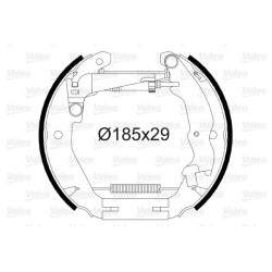 Stabdžių trinkelių komplektas VALEO 554900