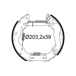 Stabdžių trinkelių komplektas VALEO 554912