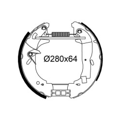 Stabdžių trinkelių komplektas VALEO 554925