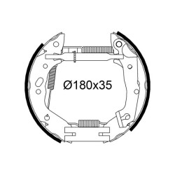 Stabdžių trinkelių komplektas VALEO 554942