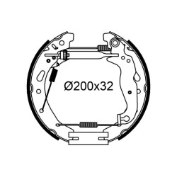 Stabdžių trinkelių komplektas VALEO 554957
