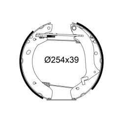 Stabdžių trinkelių komplektas VALEO 554962