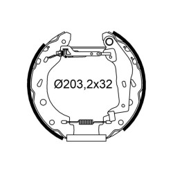 Stabdžių trinkelių komplektas VALEO 554974