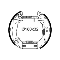 Stabdžių trinkelių komplektas VALEO 554992