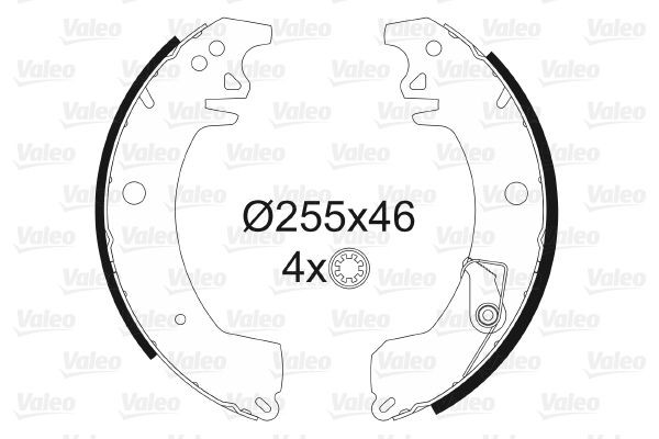 Stabdžių trinkelių komplektas VALEO 562045