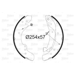 Stabdžių trinkelių komplektas VALEO 562584