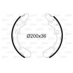 Stabdžių trinkelių komplektas VALEO 562596