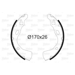 Stabdžių trinkelių komplektas VALEO 562623