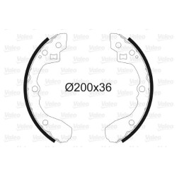 Stabdžių trinkelių komplektas VALEO 562754