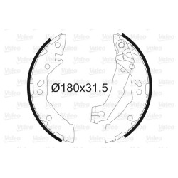 Stabdžių trinkelių komplektas VALEO 562776