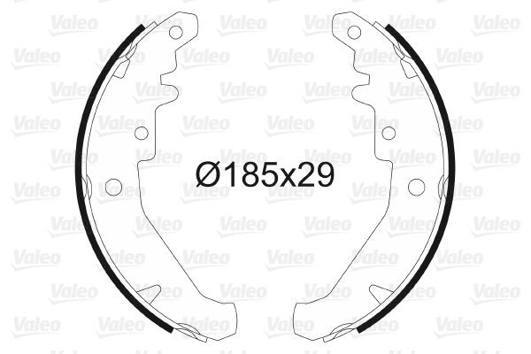 Stabdžių trinkelių komplektas VALEO 562785