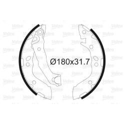 Stabdžių trinkelių komplektas VALEO 562996