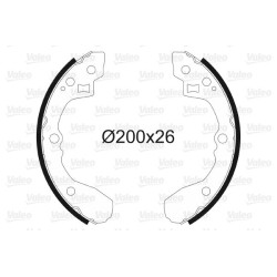 Stabdžių trinkelių komplektas VALEO 564000