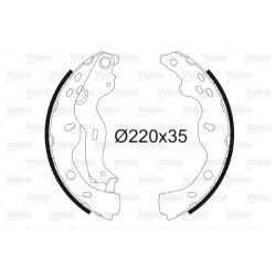 Stabdžių trinkelių komplektas VALEO 564084