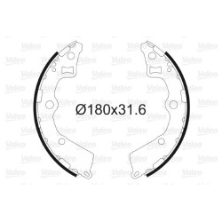 Stabdžių trinkelių komplektas VALEO 564094