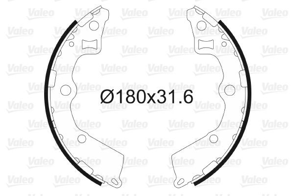 Stabdžių trinkelių komplektas VALEO 564094