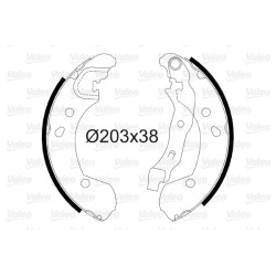 Stabdžių trinkelių komplektas VALEO 564099