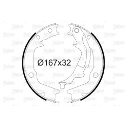 Stabdžių trinkelių komplektas VALEO 564156