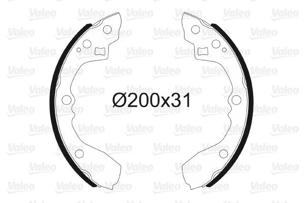 Stabdžių trinkelių komplektas VALEO 564178