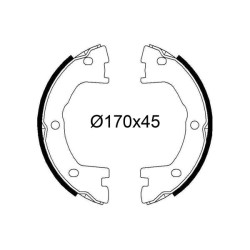 Stabdžių trinkelių komplektas, stovėjimo stabdis VALEO 564244