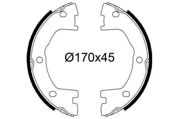 Stabdžių trinkelių komplektas, stovėjimo stabdis VALEO 564244