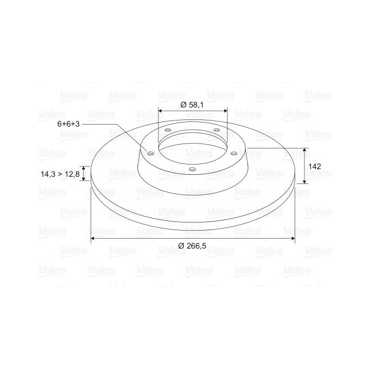 Stabdžių diskas VALEO 186170