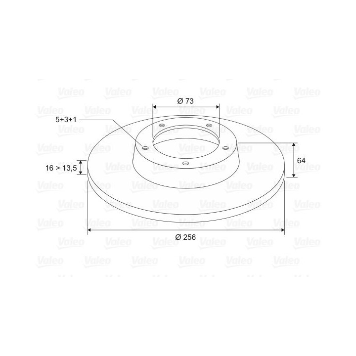 Stabdžių diskas VALEO 186206