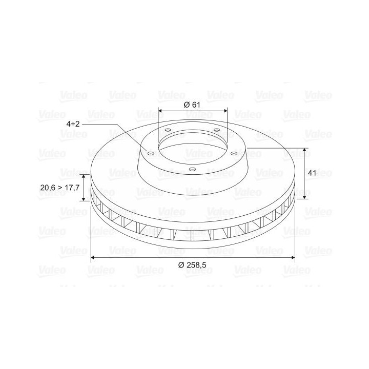 Stabdžių diskas VALEO 186208