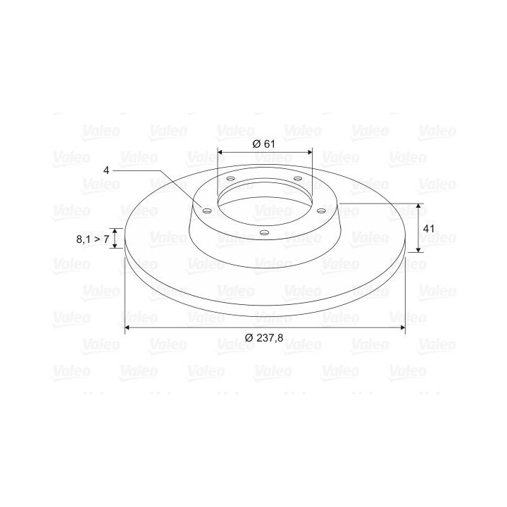 Stabdžių diskas VALEO 186228