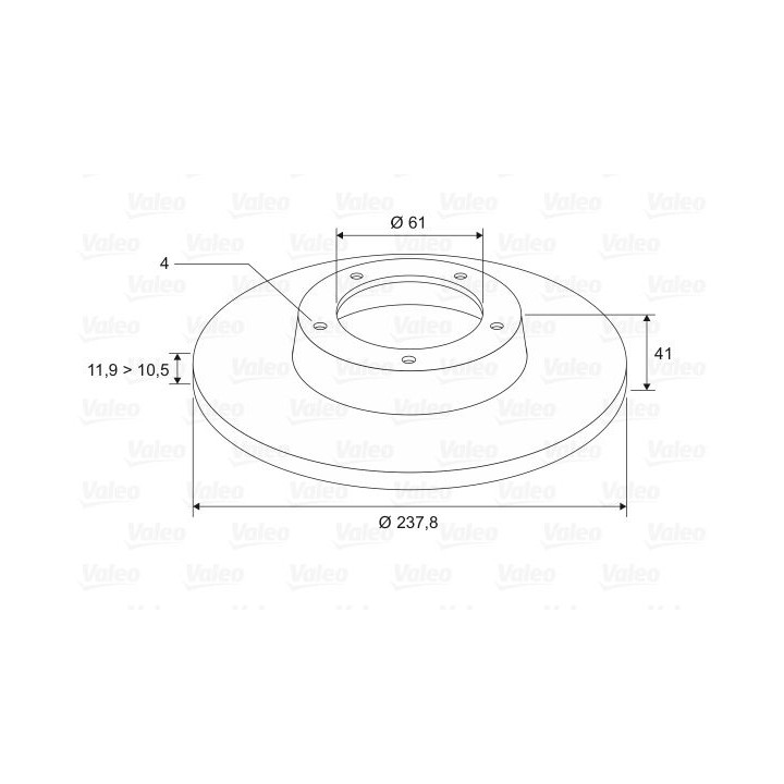 Stabdžių diskas VALEO 186230