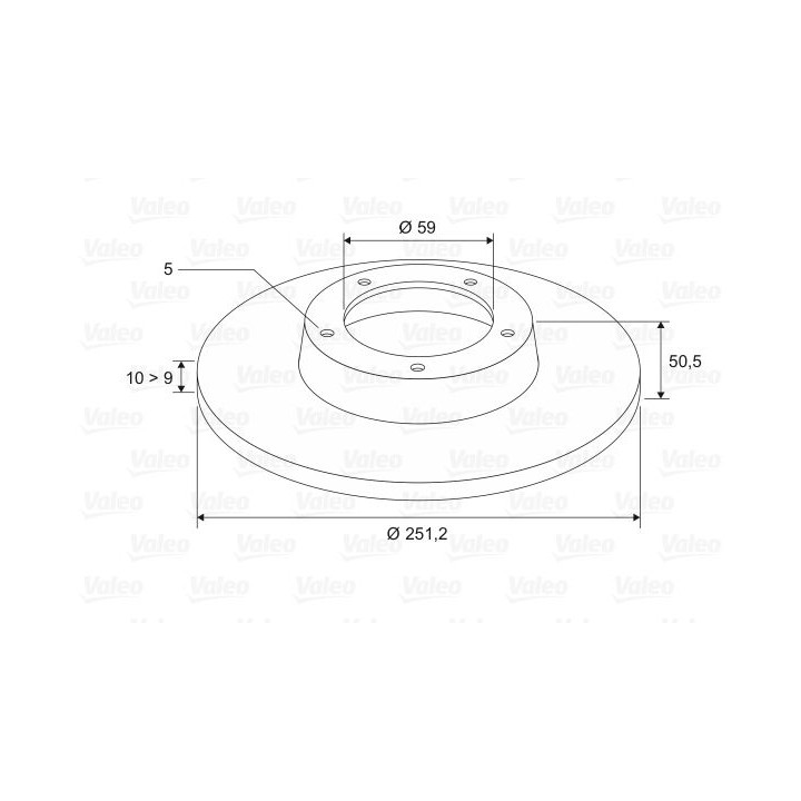Stabdžių diskas VALEO 186290