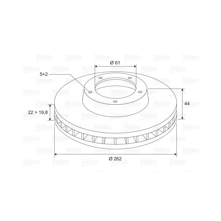 Stabdžių diskas VALEO 186305
