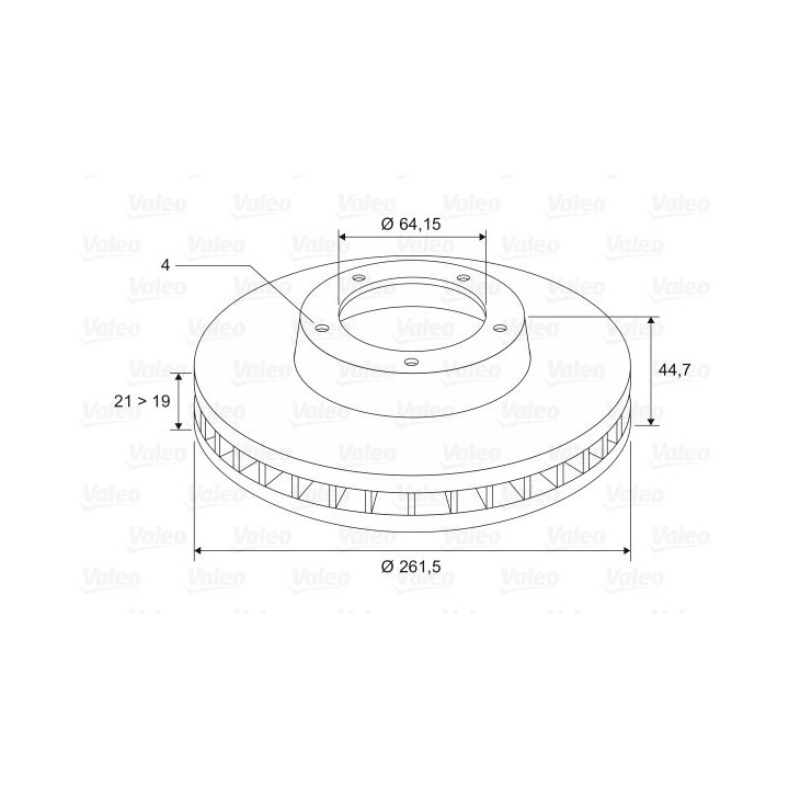 Stabdžių diskas VALEO 186438