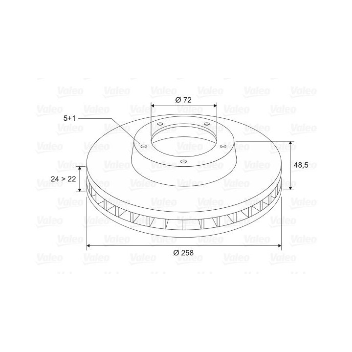 Stabdžių diskas VALEO 186457