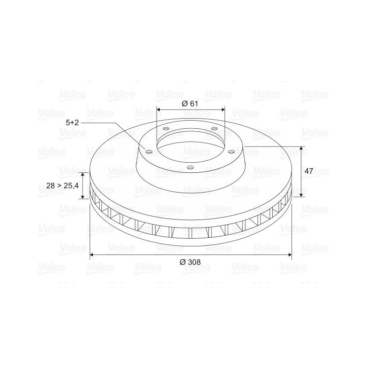 Stabdžių diskas VALEO 186717