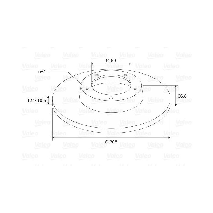 Stabdžių diskas VALEO 186740