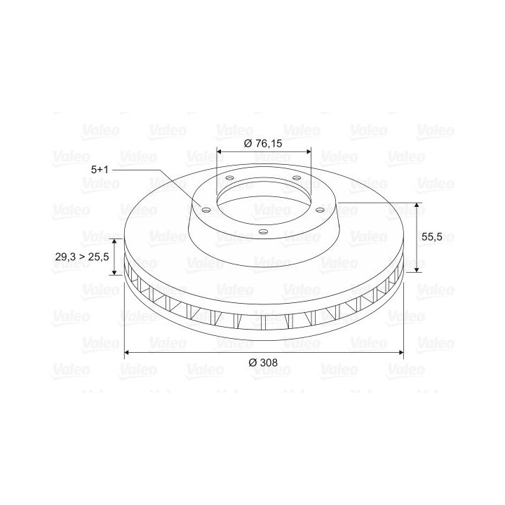 Stabdžių diskas VALEO 186756
