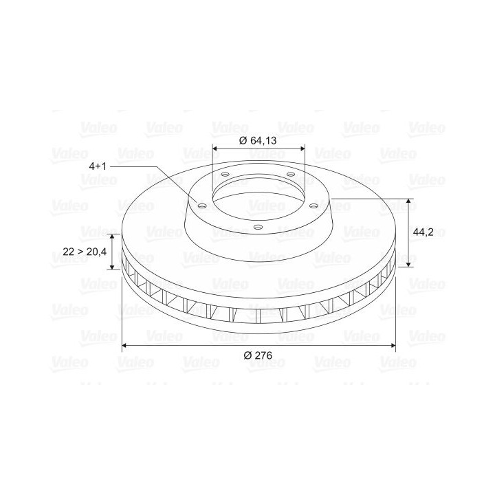Stabdžių diskas VALEO 186762