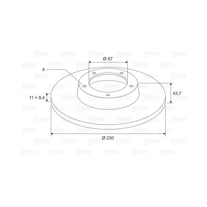Stabdžių diskas VALEO 186777