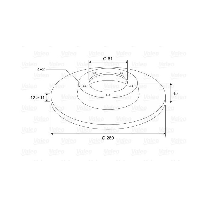 Stabdžių diskas VALEO 186786