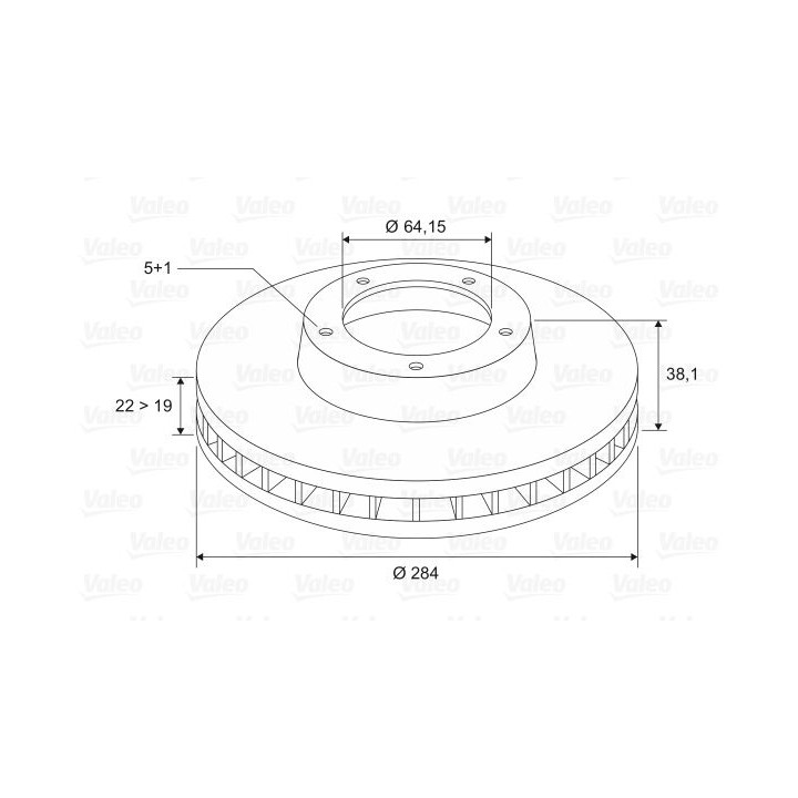 Stabdžių diskas VALEO 186814