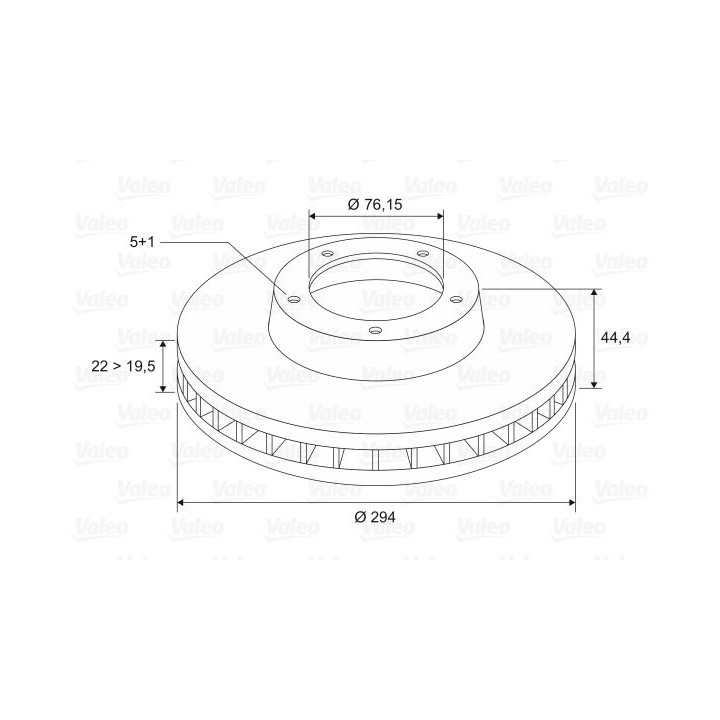 Stabdžių diskas VALEO 186886