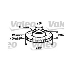 Stabdžių diskas VALEO 187058